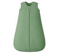 FIEMOL Baby Sleeping Bag 2.5 Tog 0-6 Months, Winter Cotton Newborn Sleep Bag, Baby Sleep Sack for Infant and Toddler, 2-Way Zipper Warm Wearable Blanket Green