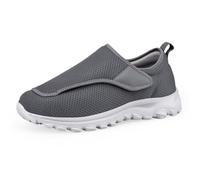 FIENZA Diabetic Shoes for Women Men Extra Wide Width, Men Wide Walking Shoes, Adjustable Velcro Elderly Diabetic Edema Swollen Feet Shoes for Neuropathy Walking Shoes for Diabetics Pain Relief