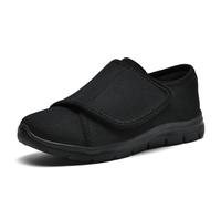 FIENZA Diabetic Shoes for Women Men Extra Wide Width, Men Wide Walking Shoes, Adjustable Velcro Elderly Diabetic Edema Swollen Feet Shoes for Neuropathy Walking Shoes for Diabetics Pain Relief