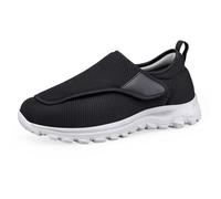 FIENZA Diabetic Shoes for Women Men Extra Wide Width, Men Wide Walking Shoes, Adjustable Velcro Elderly Diabetic Edema Swollen Feet Shoes for Neuropathy Walking Shoes for Diabetics Pain Relief