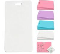 FIENZA Erasable Badge Notes, Reusable Silicone Vertical Horizontal Badge Buddy, Ballpoint Pen Write & Alcohol Badges Notepad, Lightweight ID Card Badge Reel Notepad for Nurses Doctor (Vertical White)