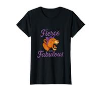 Fierce and Fabulous Lioness Girl Power Graphic T-Shirt