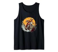 Fierce and Fast with this Biker Dinosaur Design Tank Top