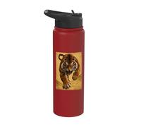 Fierce and Intense Tiger Stainless Steel Insulated Water Bottle