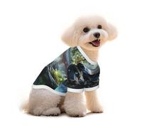 Fierce Animals in Jungle Rivers Dog T-Shirt Clothes Apparel Puppy Vest Pet and Elastic Tank Top Clothing, Dogs Cats Pullovers Cute Breathable Soft Medium