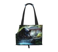 Fierce Animals in Jungle Rivers Pet Tote Bag Foldable Handbag Carrier for Small Dogs Cats Puppy Portable Travel Shoulder