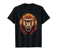 Fierce Baboon Head Jungle Warrior Spirit T-Shirt