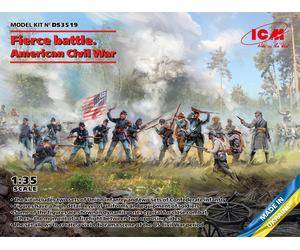 Fierce Battle. American Civil War Union Infantry. Confederate Infantry, Set #2