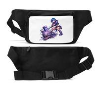 Fierce Battle with Dragon Head Unisex Waist Bag Black