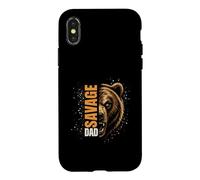 Fierce Bear Gift Savage Dad Graphic Beast Design Case for iPhone X/XS