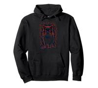Fierce Black Cat in the Rain, Love Cats Pullover Hoodie