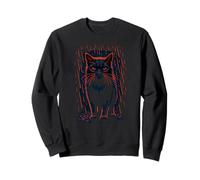 Fierce Black Cat in the Rain, Love Cats Sweatshirt