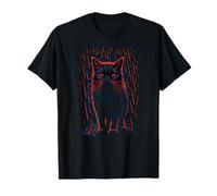 Fierce Black Cat in The Rain, Love Cats T-Shirt
