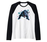 Fierce Black Panther Attack Raglan Baseball Tee