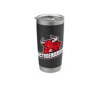 Fierce Bullish Proud 80th Birthday Octogenarian Stainless Steel Insulated Tumbler