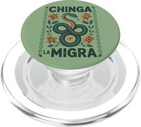 Fierce Chinga La Migra Snake Design Floral PopSockets PopGrip for MagSafe