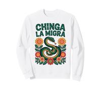 Fierce Chinga La Migra Snake Design Floral Sweatshirt