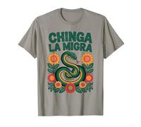 Fierce Chinga La Migra Snake Design Floral T-Shirt