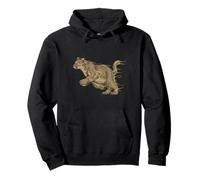 Fierce Cougar Speeding Mountain Lion Big Cat Lover Vintage Pullover Hoodie