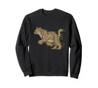 Fierce Cougar Speeding Mountain Lion Big Cat Lover Vintage Sweatshirt