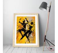 fierce dance competition jackson pollock Stunning Framed Wall Art Print Picture - A1 - Light Oak Frame