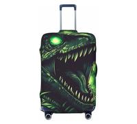 Fierce Dinosaur with Green Eyes Elastic Travel Luggage Covers Dustproof Scratch-Resistant Suitcase Protector Fit 22-24 Inch