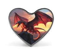 Fierce Dragon Heart Metal Brooches 1 Inch Decorative Badges Exquisite Decorations Pins for Clothing
