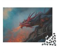 Fierce Dragon on The Tree Root Rätsel Für Erwachsene |Flame| 1000pcs (75x50cm) Puzzles Lernspiele Home Decor Puzzles