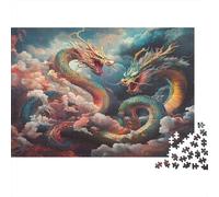 Fierce Dragon Rätsel Für Erwachsene |Colorful Cartoon Style| 1000pcs (75x50cm) Puzzles Lernspiele Home Decor Puzzles