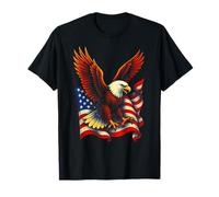 Fierce Eagle - American Flag Independence Art T-Shirt
