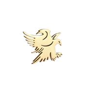 Fierce Eagle Dove Birds Brooch Stainless steel Bow Button Suit Badge Men's Women's Gifts, One Size, Stainless Steel, gem na