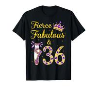 Fierce Fabulous & 36 Years Old 36th Birthday Ballerina T-Shirt