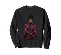 Fierce Female Samurai Warrior Katana Blade Sweatshirt