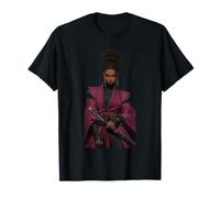 Fierce Female Samurai Warrior Katana Blade T-Shirt