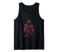 Fierce Female Samurai Warrior Katana Blade Tank Top