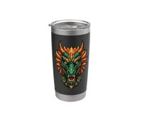 Fierce Fire Dragon Head Mythical Fantasy Creature Stainless Steel Insulated Tumbler