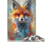 Fierce Fox Stare Jigsaw Puzzles Puzzle for Adults Kids. 1000 Pieces Great Gifts Challenge Toy Educational Games Home Decoration for Adults& Kids Age 14 Years Up 1000pcs (75x50cm)