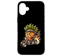Fierce Fruit Biker On Fire Two Wheels Fun Case for iPhone 16 Plus