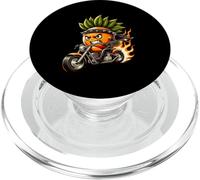 Fierce Fruit Biker On Fire Two Wheels Fun PopSockets PopGrip for MagSafe