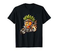 Fierce Fruit Biker On Fire Two Wheels Fun T-Shirt