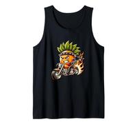 Fierce Fruit Biker On Fire Two Wheels Fun Tank Top