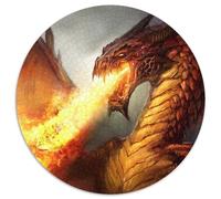 Fierce Fury 1000 Pieces Jigsaws Stress Reliever Difficult Challenge for Adults & Kids Creative Round Puzzles Home Decor Gifts (67.5x67.5cm)
