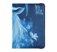 Fierce Goat Royal Blue Leather decorative family passport holder Travel Documents Organizer Protector Wallet Passport Holder Lightweight, Fierce Goat Royal Blue, One Size