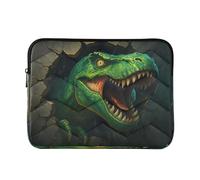 Fierce Green Dinosaur Computer Case for Laptop, Padded 15 in Laptop Sleeve for Women Men
