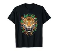 Fierce Jaguar Leopard Head Wild Jungle Spirit T-Shirt