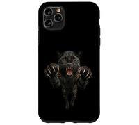 Fierce Leaping Black Jaguar or Leopard Wild Animal Graphic Case for iPhone 11 Pro Max