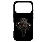 Fierce Leaping Black Jaguar or Leopard Wild Animal Graphic Case for iPhone 17 Pro