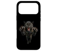 Fierce Leaping Black Jaguar or Leopard Wild Animal Graphic Case for iPhone 17 Pro Max