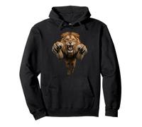 Fierce Leaping Lion King of Beasts Graphic Pullover Hoodie