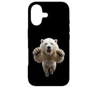 Fierce Leaping Polar Bear Wild Animal Graphic Case for iPhone 17